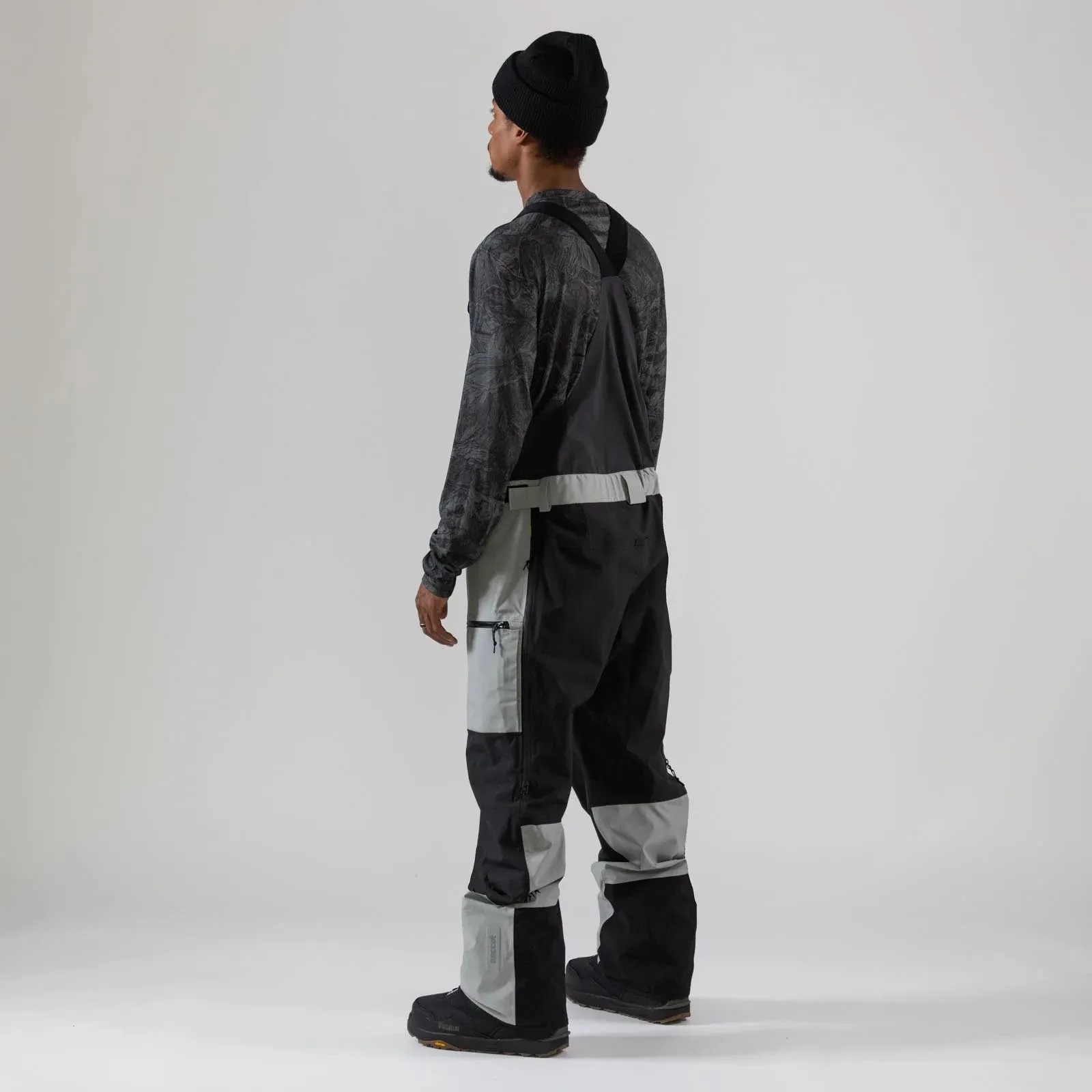 Jones Mountain Surf Bib Pants Mens Frosty Blue