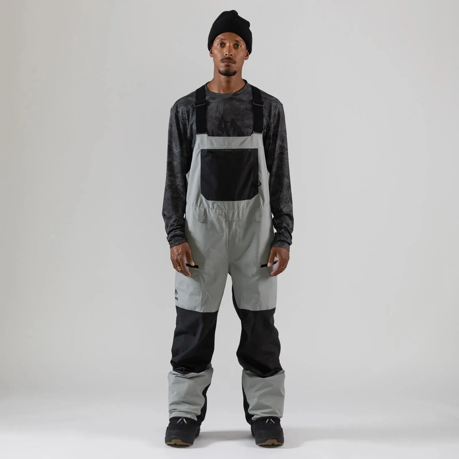Jones Mountain Surf Bib Pants Mens Frosty Blue