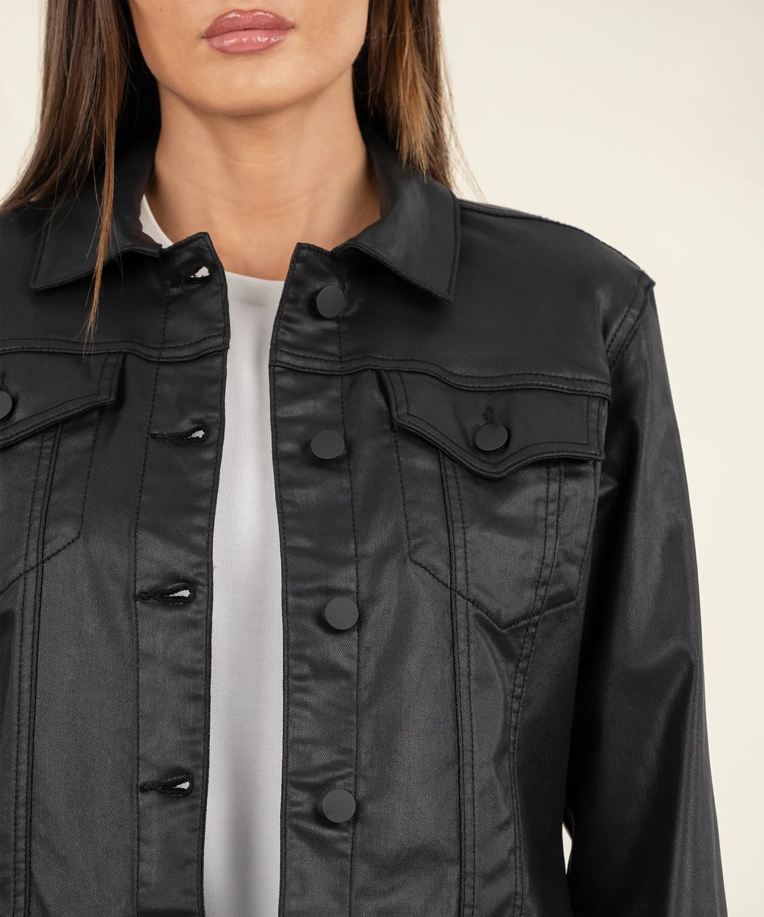 Julia Coated Crop Jacket - FINAL SALE