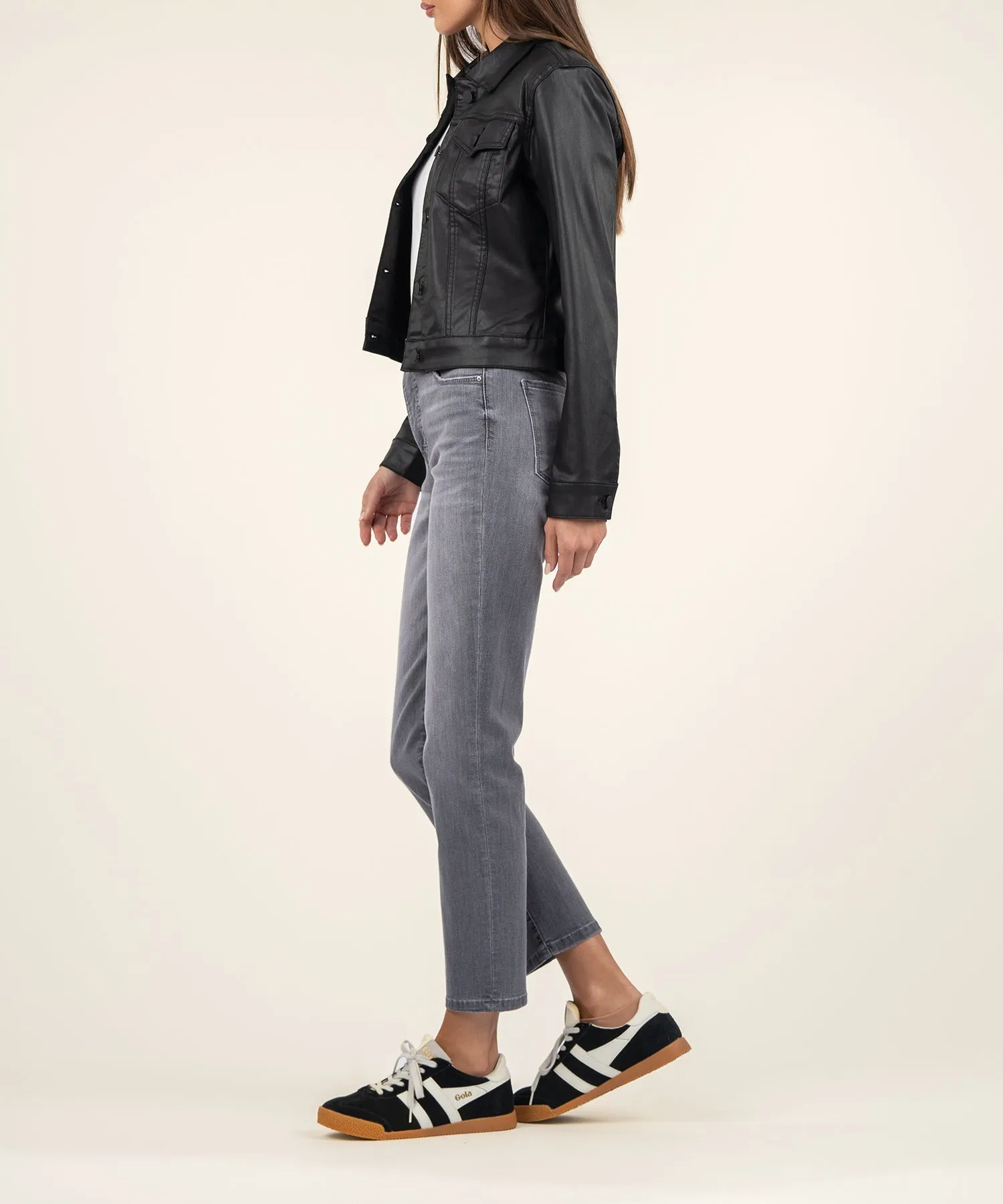 Julia Coated Crop Jacket - FINAL SALE