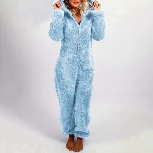 Jumpsuit and hooded pajamas