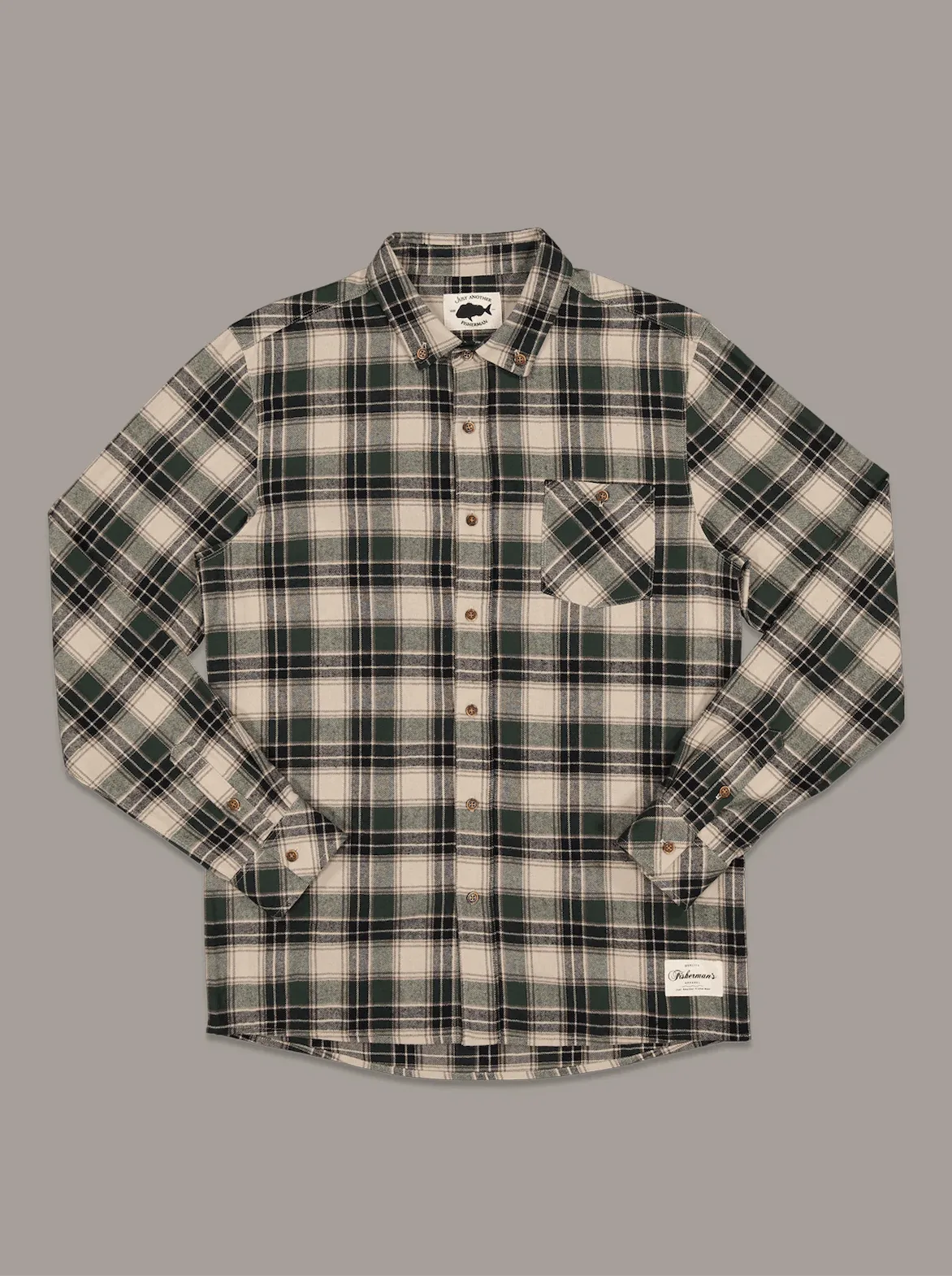 JUST ANOTHER FISHERMAN Boatyard Shirt - Pine Check