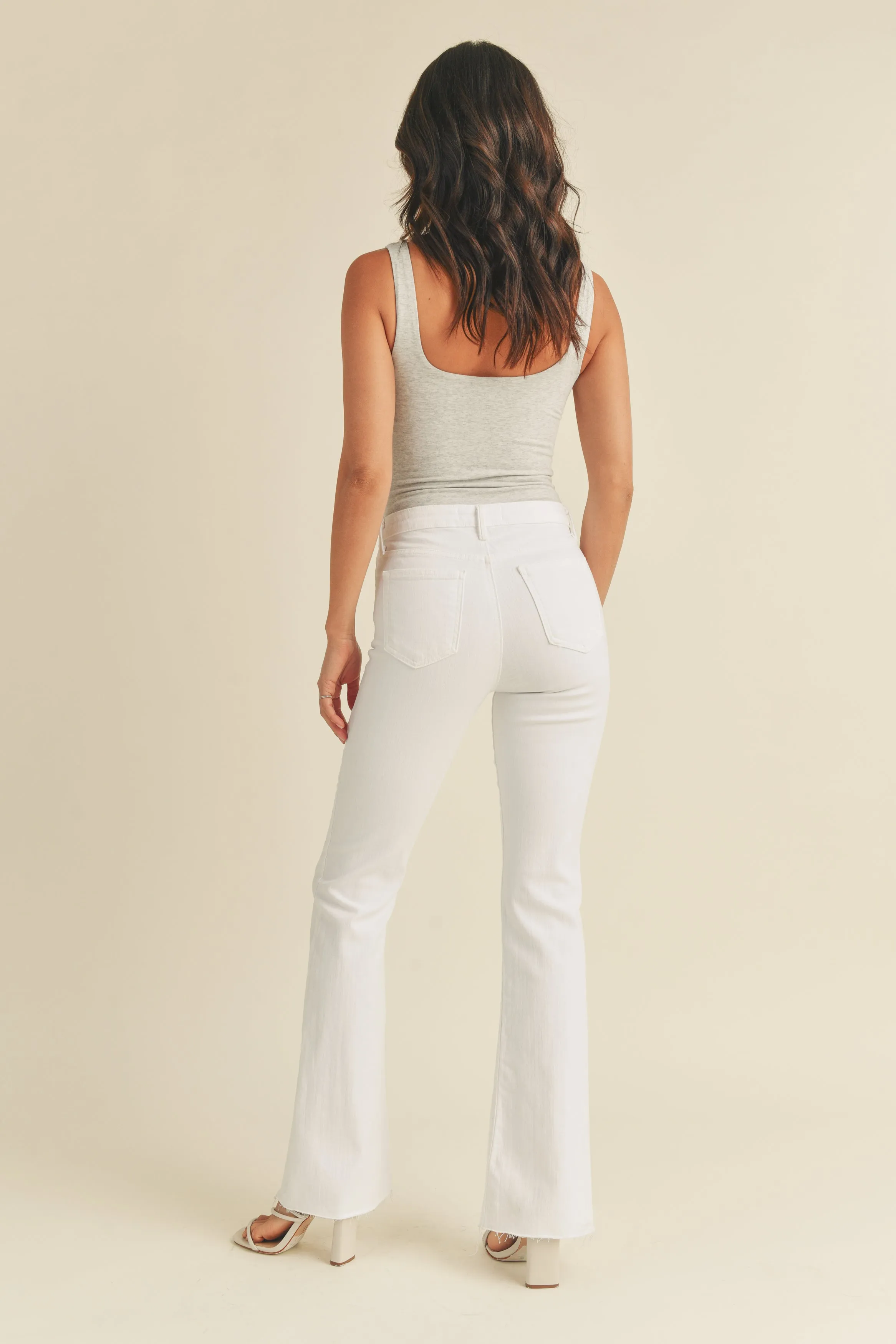 Just Black Denim HR Scissor Cut Flare Jeans