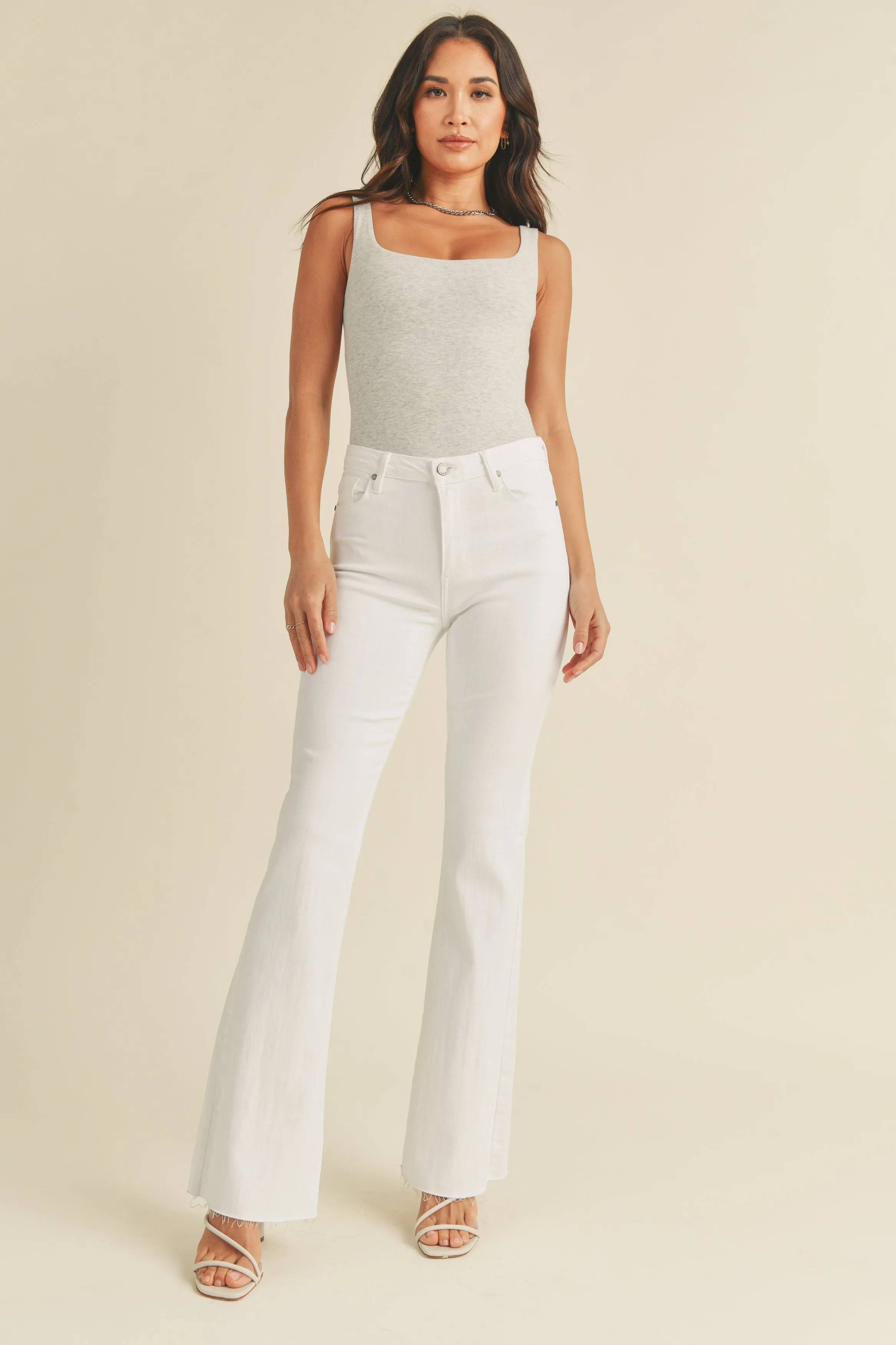 Just Black Denim HR Scissor Cut Flare Jeans