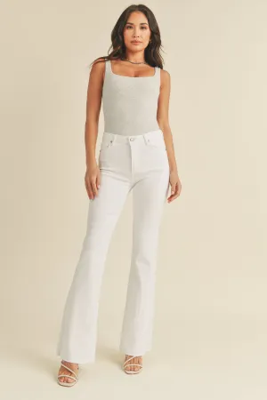 Just Black Denim HR Scissor Cut Flare Jeans