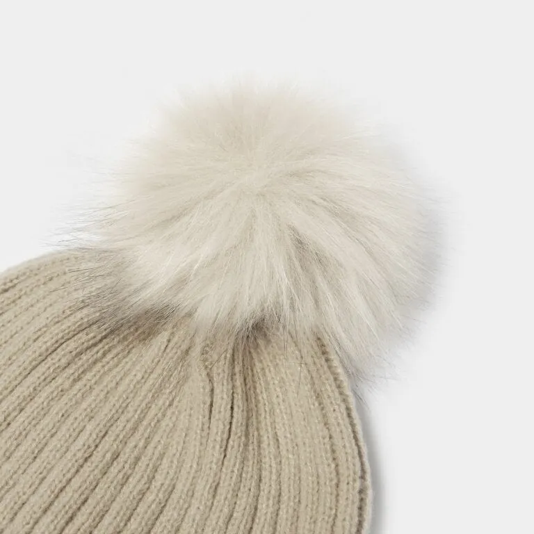 Katie Loxton Light Sand Knitted Hat