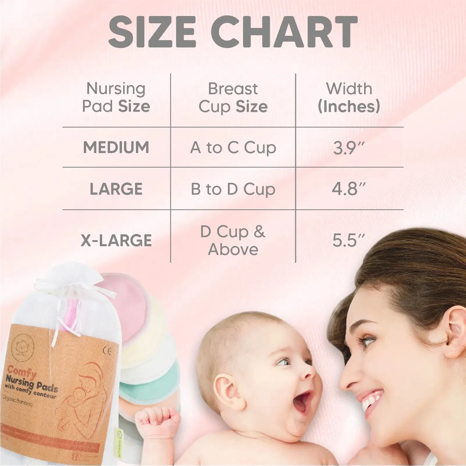 KeaBabies - Comfy Organic Nursing Pads  (Pastel)