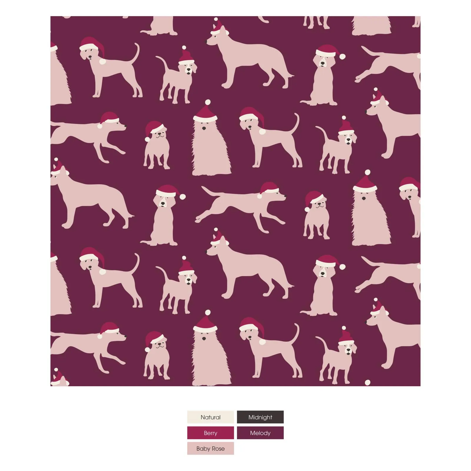 KicKee Pants Melody Santa Dogs Footie with 2 Way Zipper