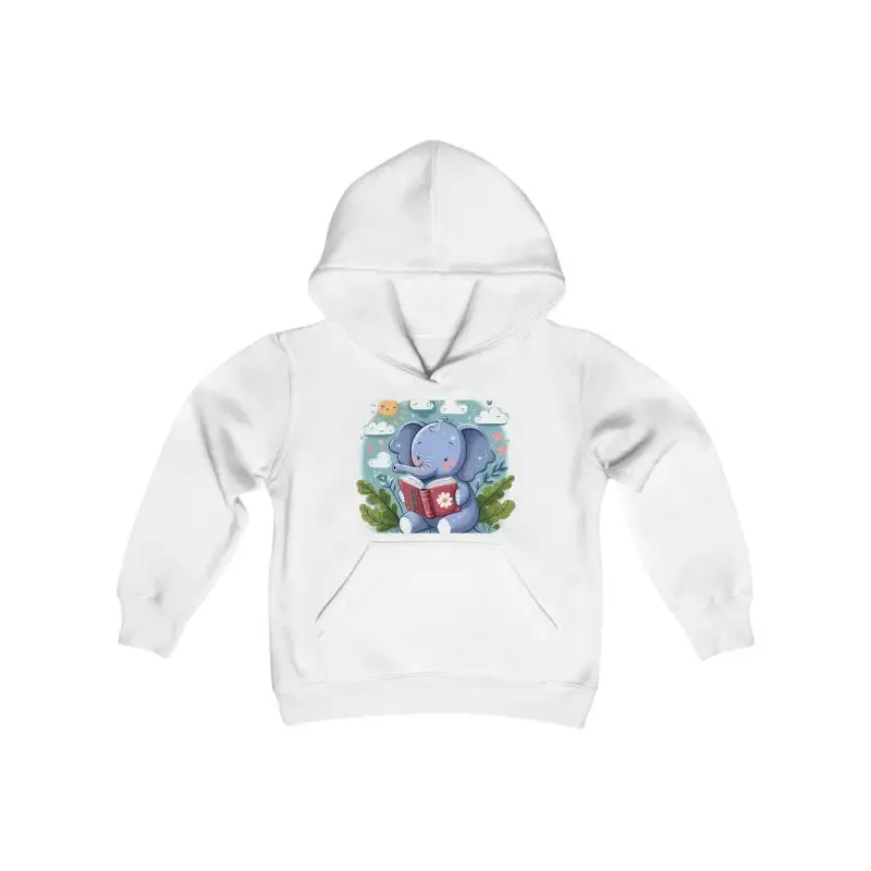 Kids Elephant Book Hooded Sweatshirt Cozy Stylish