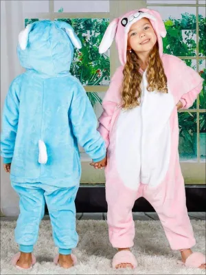 Kids Onesie Bunny Hooded Pajamas