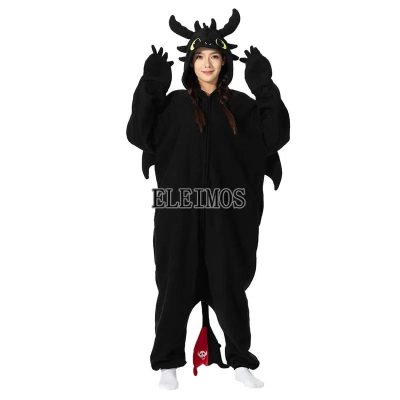 Kigurumi Onesie Cartoon Tothless Pajamas For Adult Women Men Animal Pyjamas Homewear Halloween Cosplay Party Costume