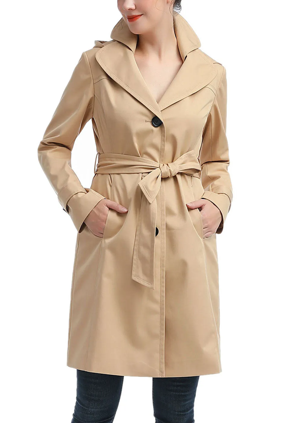 Kimi   Kai Women's "Adel" Waterproof Hooded Trench Coat