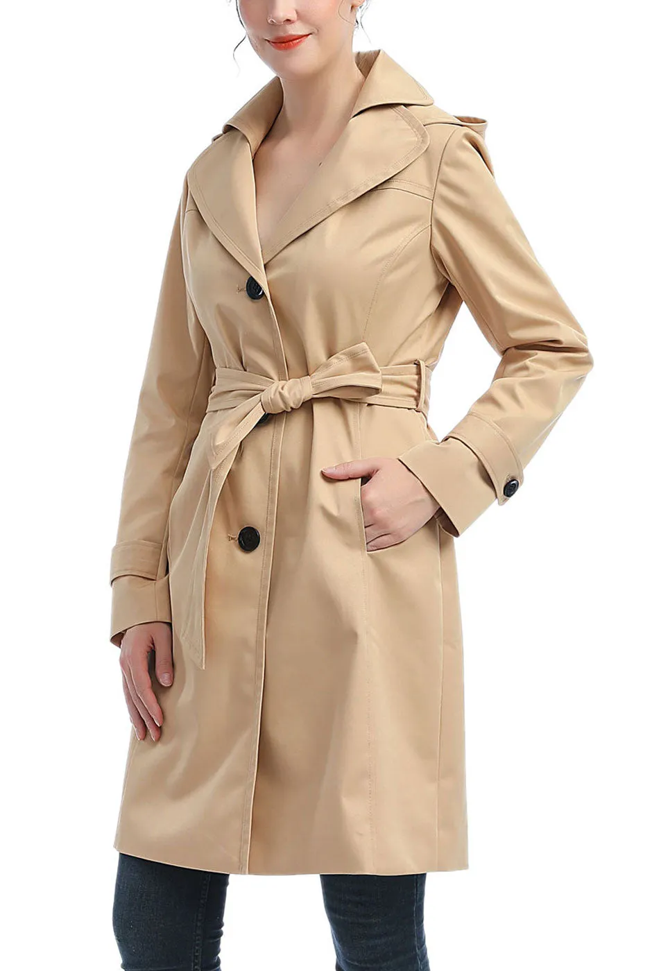 Kimi   Kai Women's "Adel" Waterproof Hooded Trench Coat