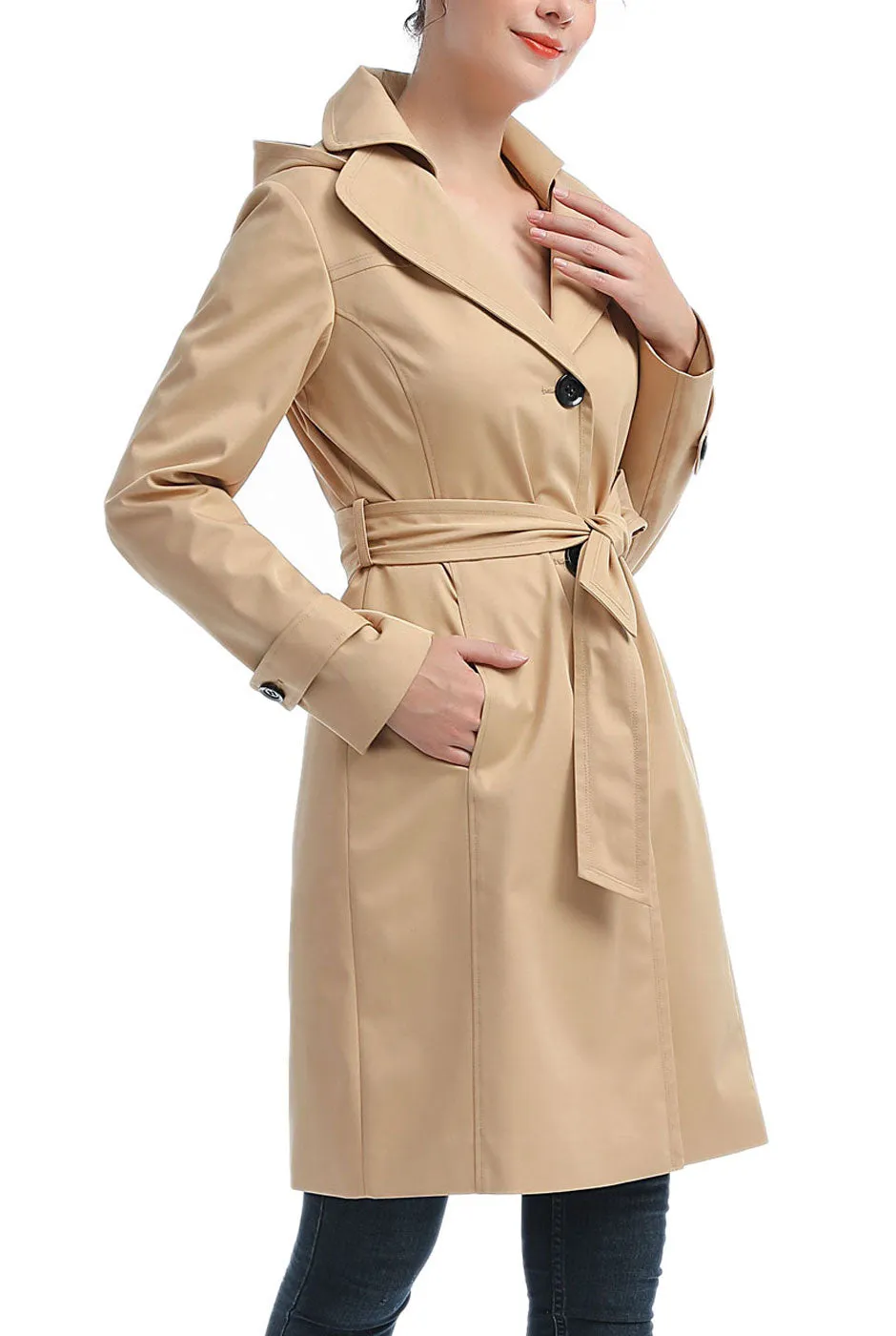 Kimi   Kai Women's "Adel" Waterproof Hooded Trench Coat