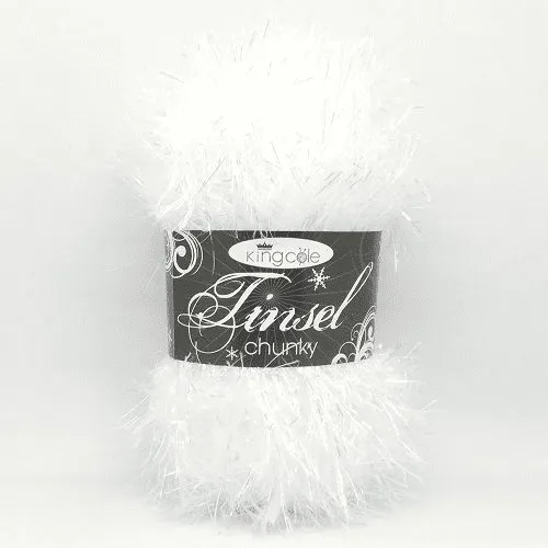 King Cole Tinsel Chunky - White