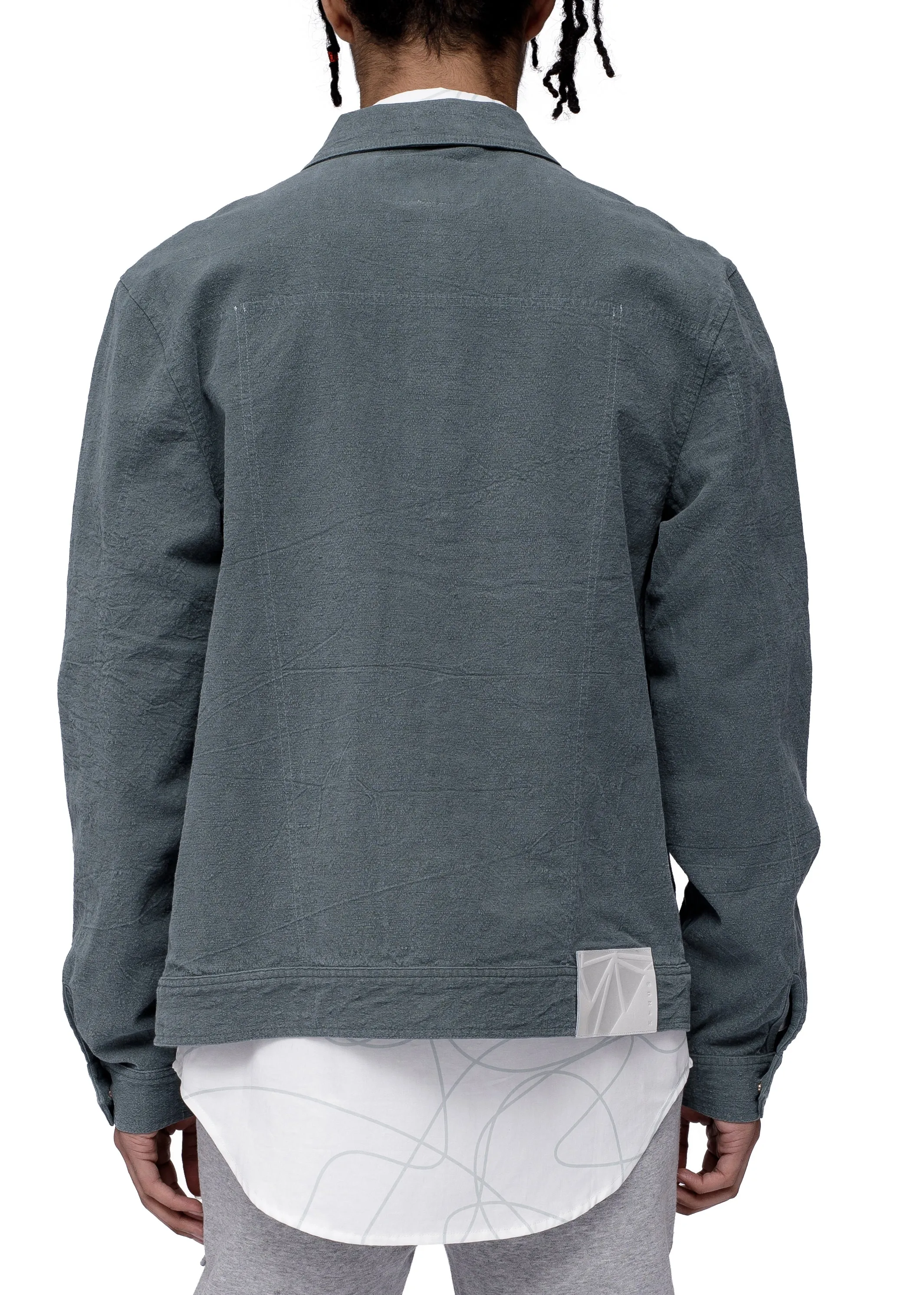 Konus Men's Trucker Jacket In Green