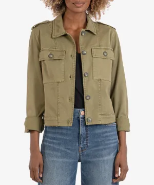 Kut from the Kloth Rosalyn Olive Trucker Jacket