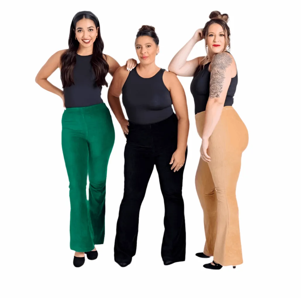 Kylie - Solid Kombu Green Stretch Cord