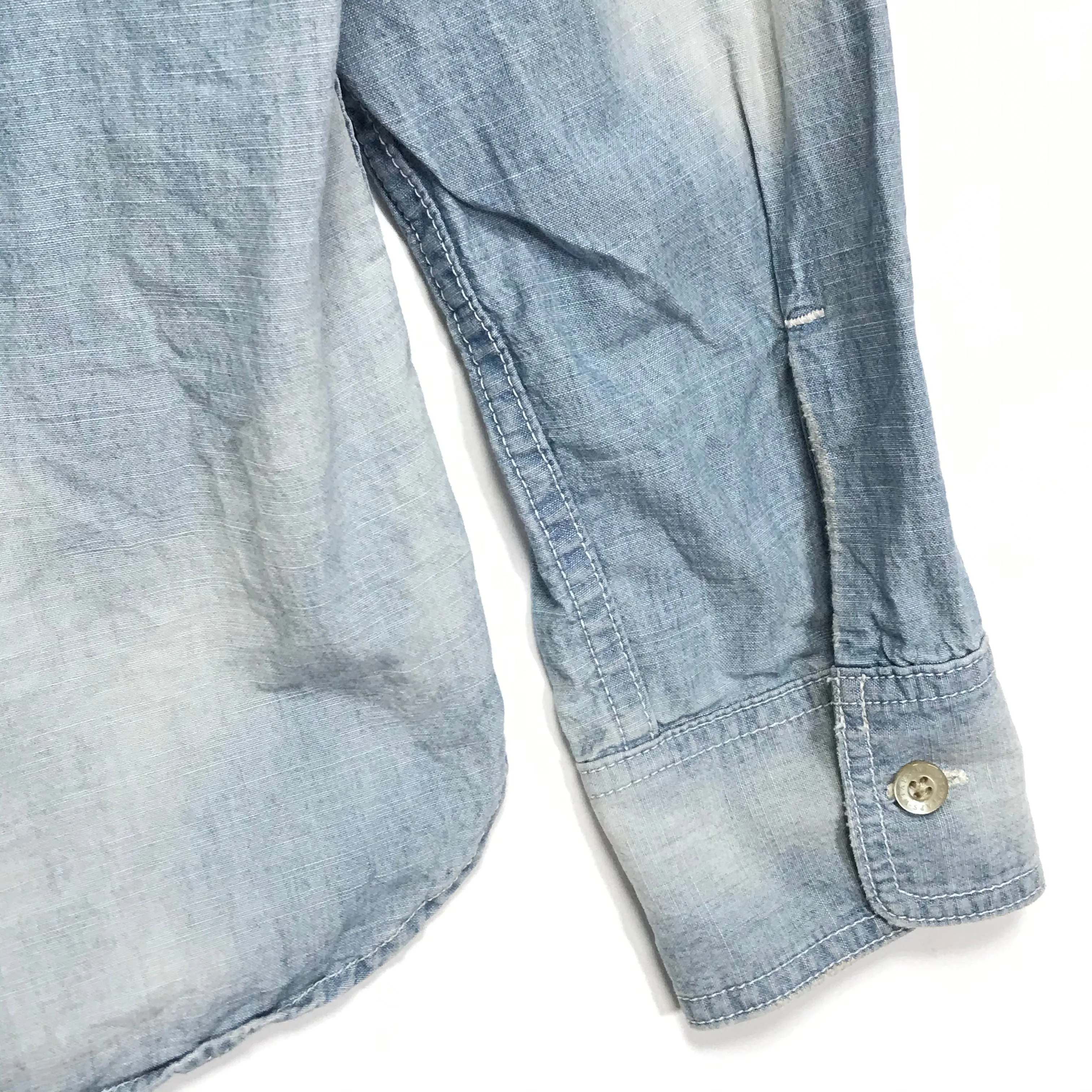 [L] WTaps 14SS Cell L/S Chambray Shirt Blue