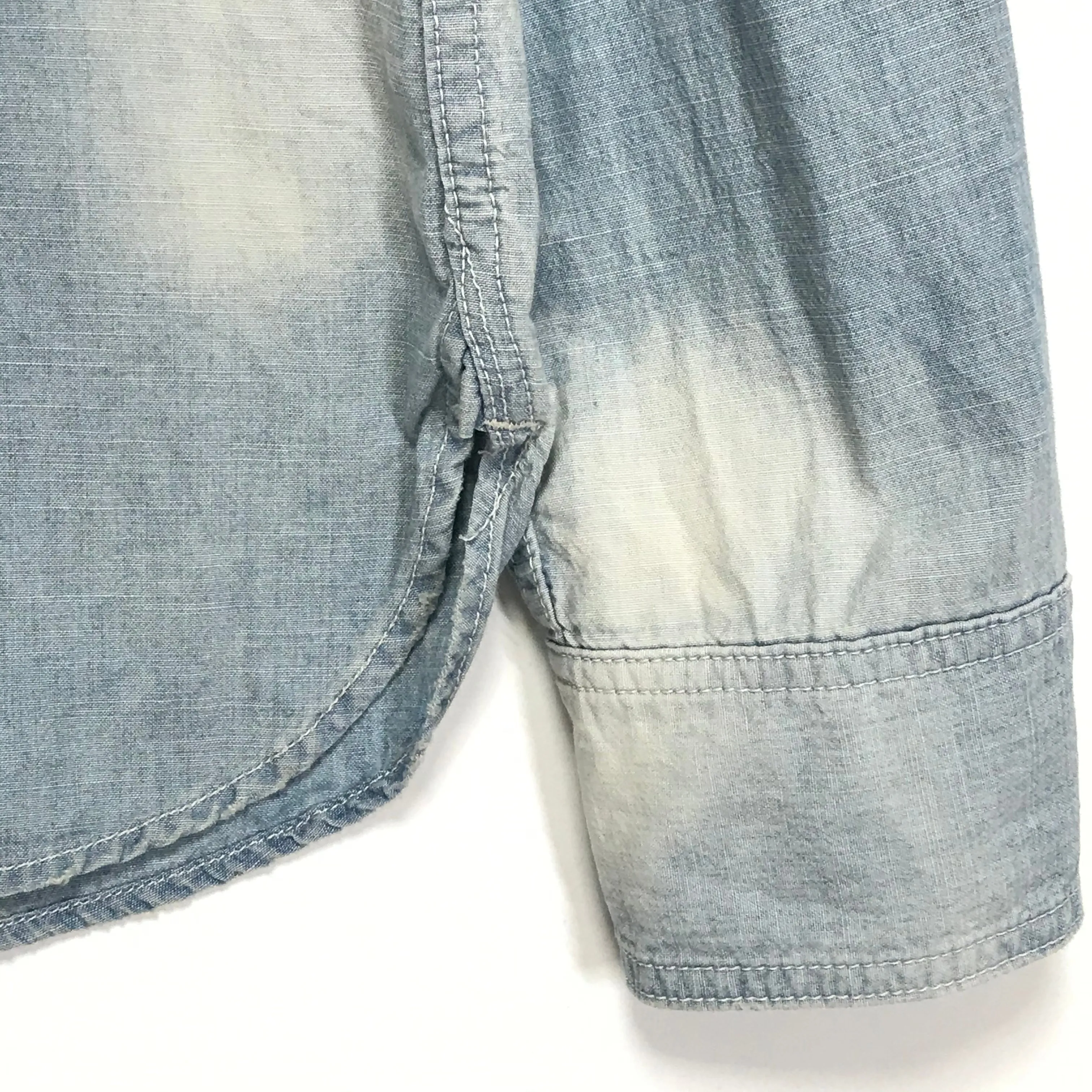 [L] WTaps 14SS Cell L/S Chambray Shirt Blue