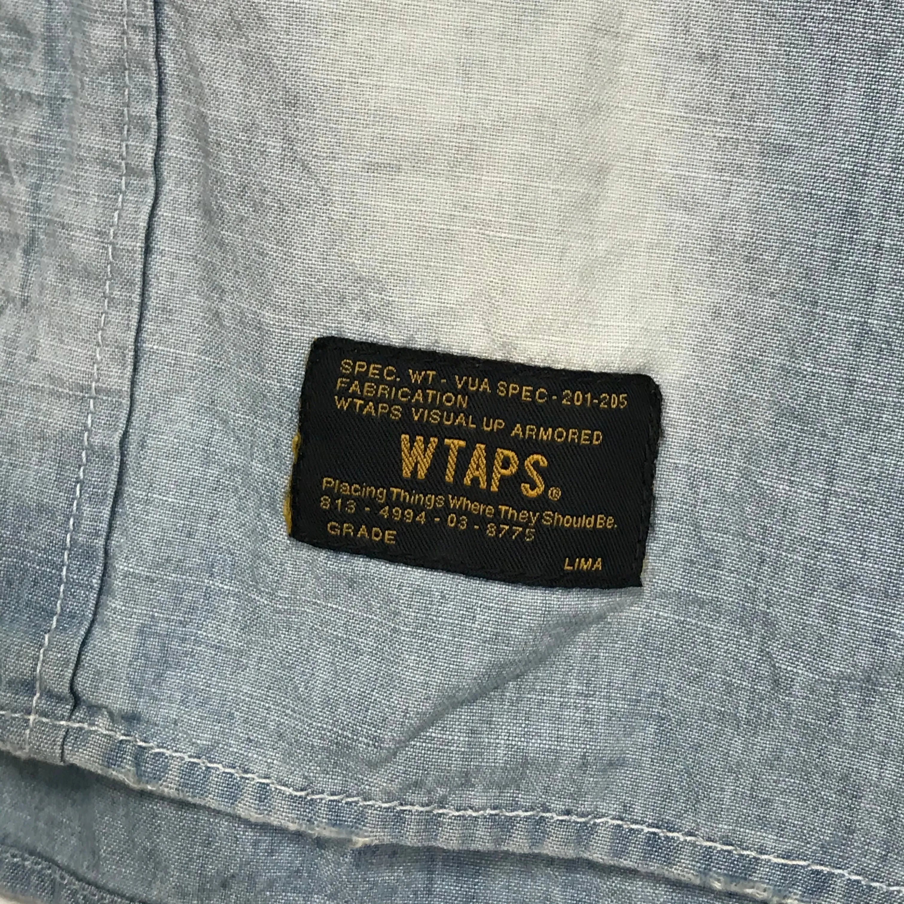 [L] WTaps 14SS Cell L/S Chambray Shirt Blue