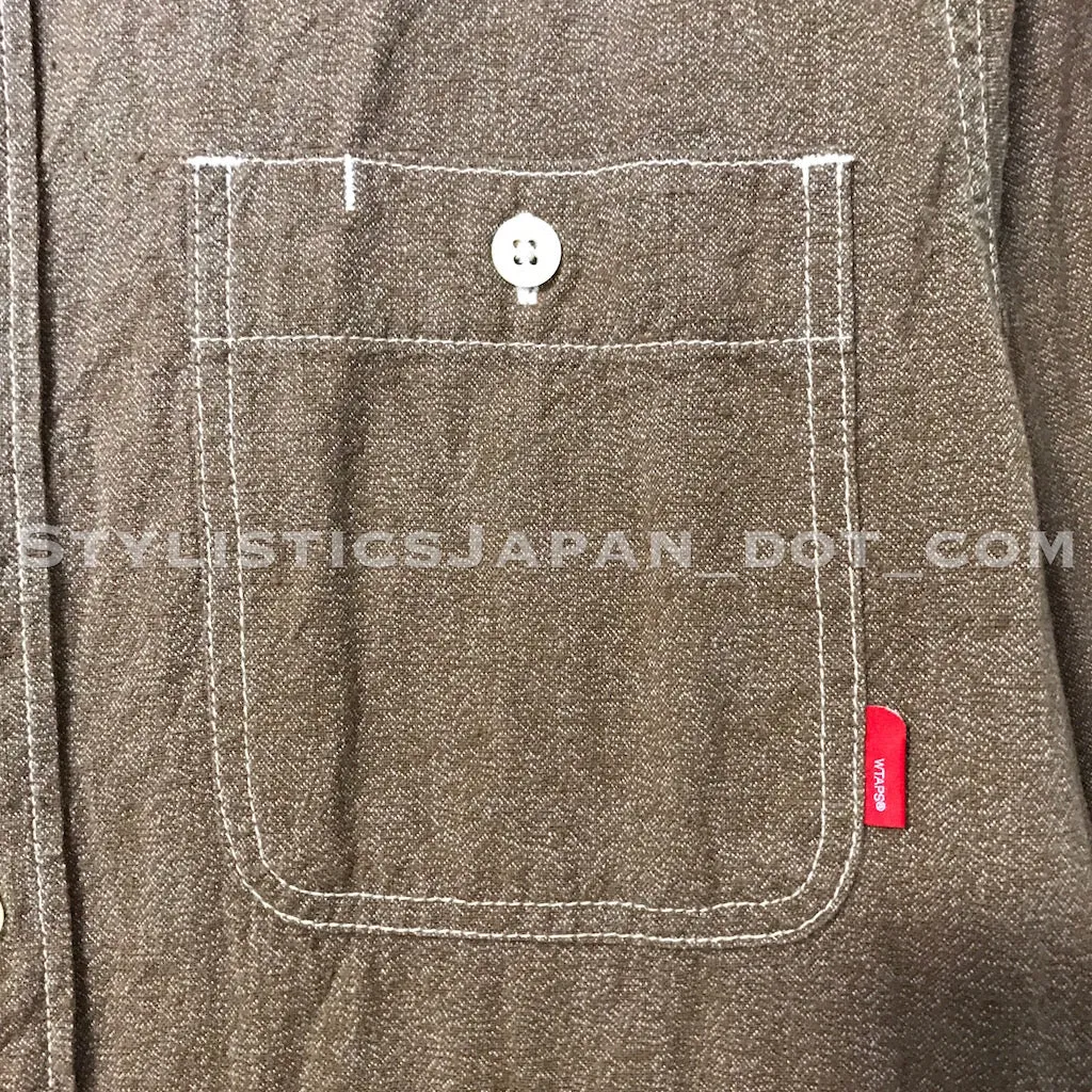 [L] WTaps Union Chambray L/S Shirt Brown