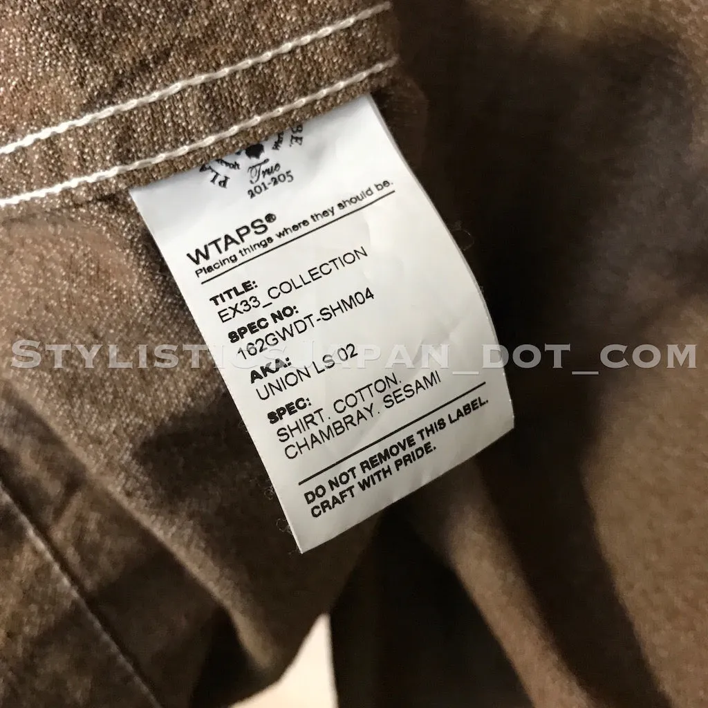 [L] WTaps Union Chambray L/S Shirt Brown
