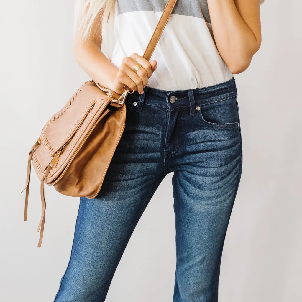LA-Made High Rise Kancan Denim Flare // Petite Length