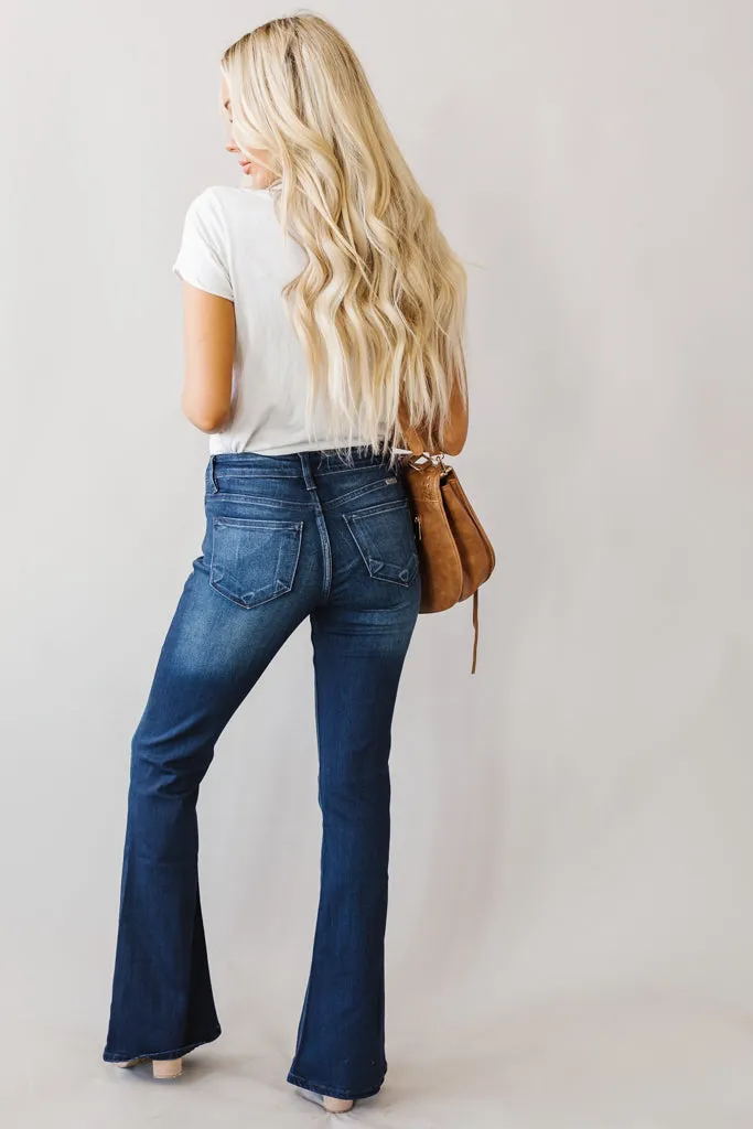 LA-Made High Rise Kancan Denim Flare // Petite Length