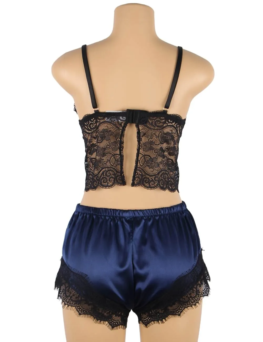 Lace Silk Camisole Home Casual Red Pajamas Set