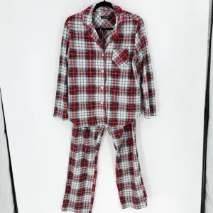 Lauren Ralph Lauren 2-Pc. Fleece Pajamas Set, Plaid, Size S holiday classic