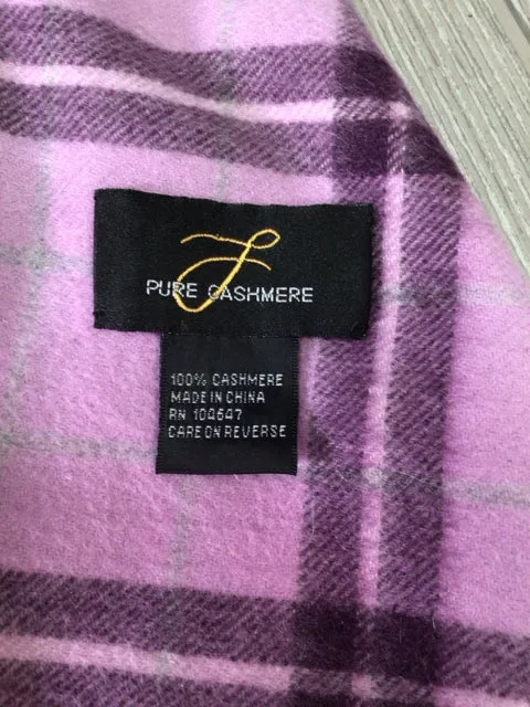 Lavender Cashmere Fringe Scarf