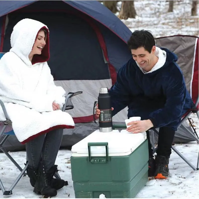 Lazy Pajamas Pullover TV Blanket Outdoor Winter Clothes Hooded Fleece Warm Clothes