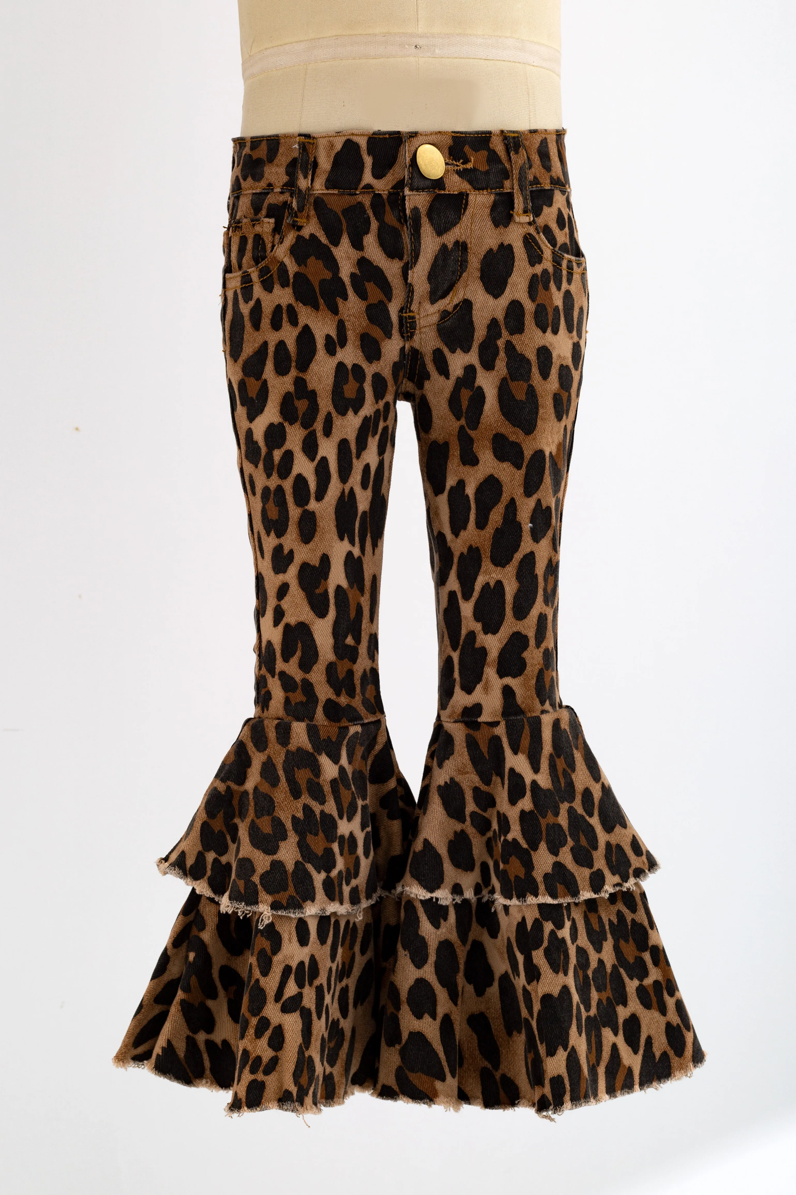 Leopard Denim Flares