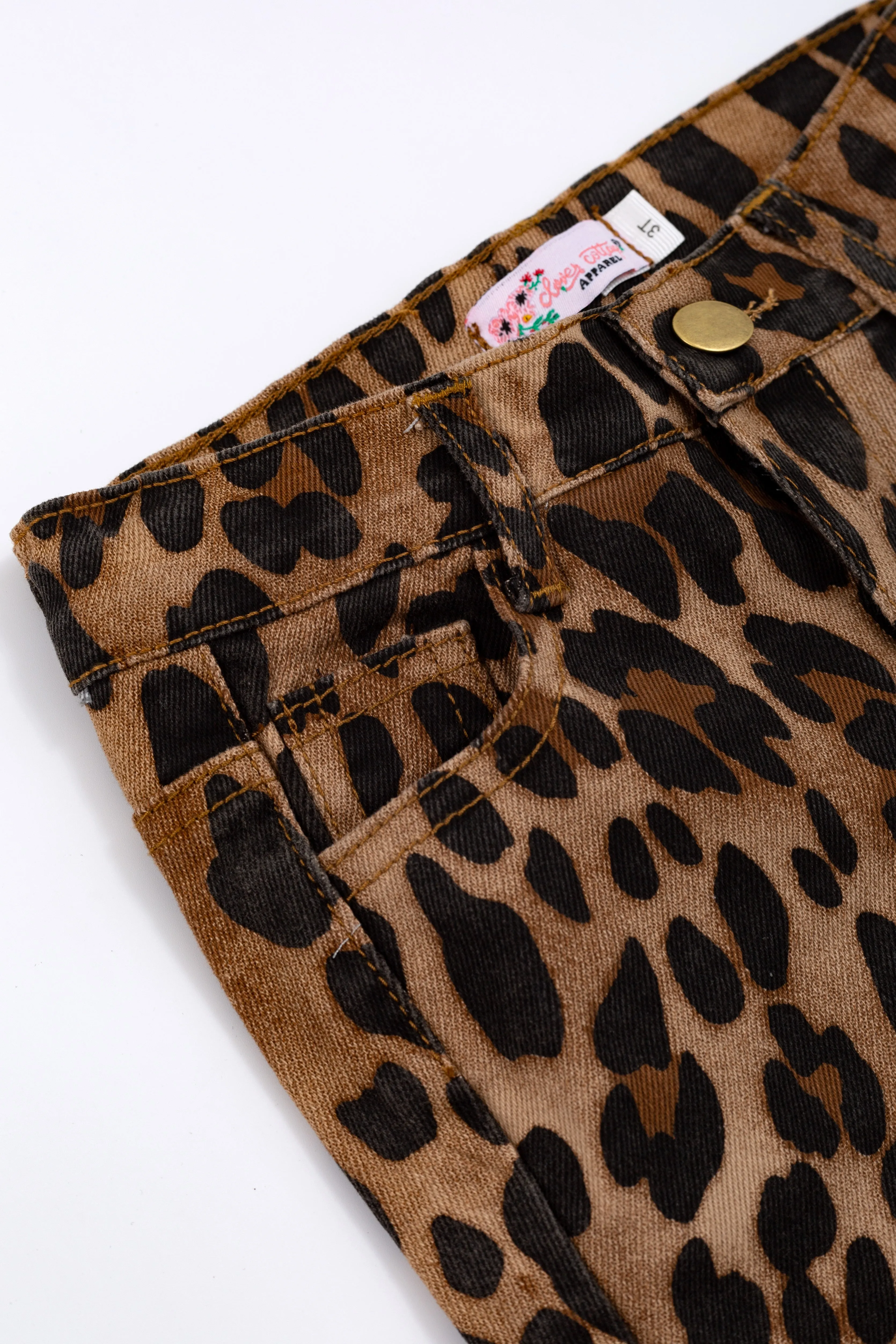 Leopard Denim Flares