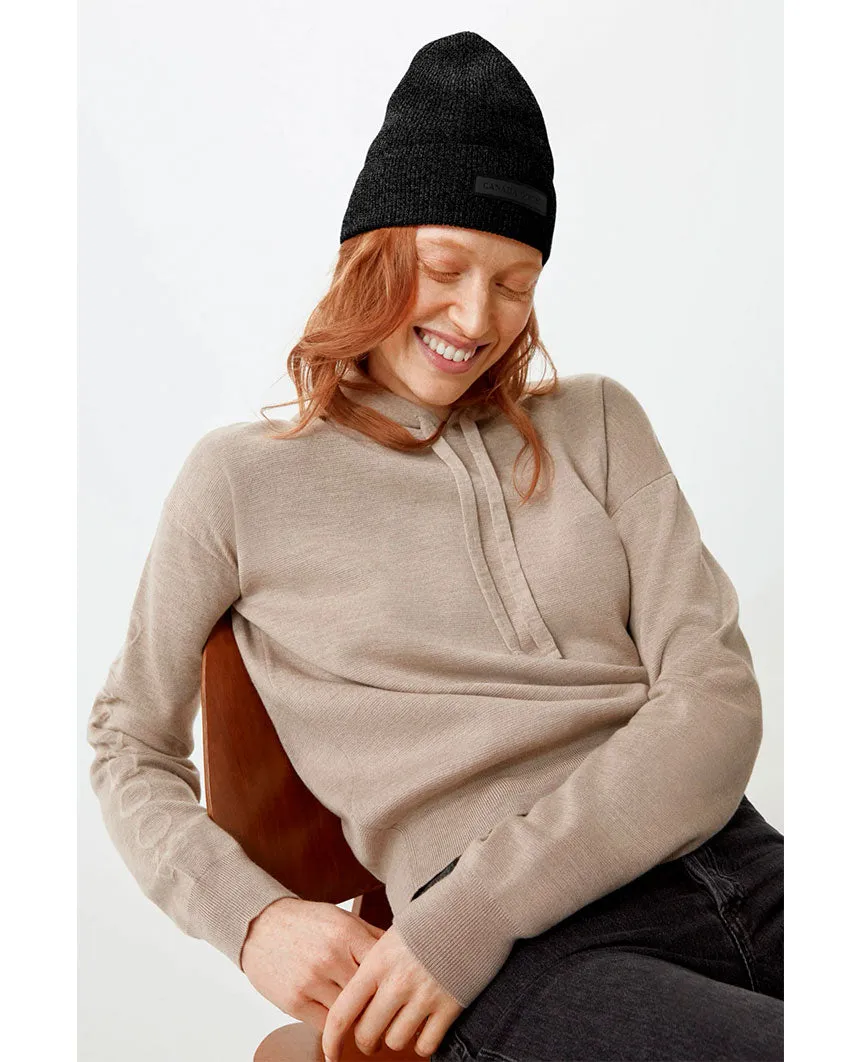 Lightweight Beanie Cashmere Heather Black Womens