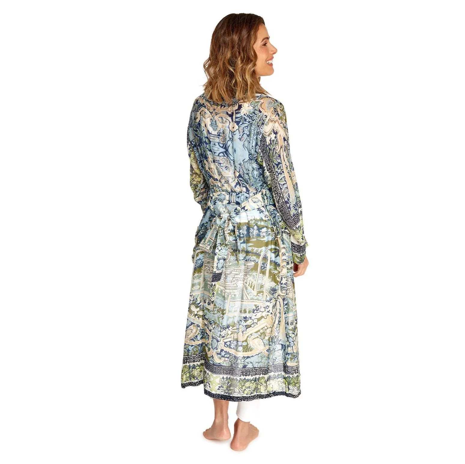 Lightweight Robe Gown- Tapestry Sea Print
