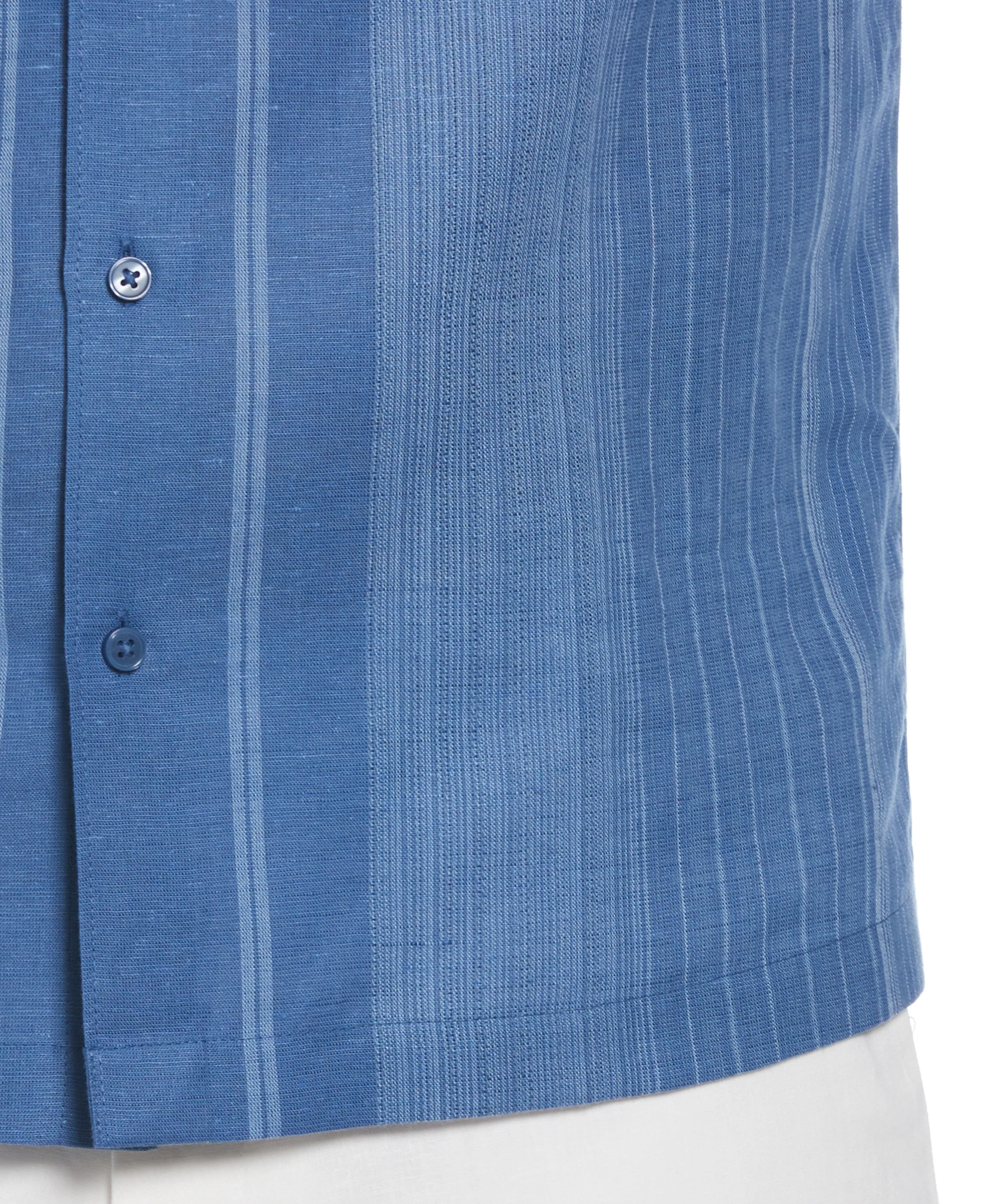 Linen Blend Gradient Panel Shirt