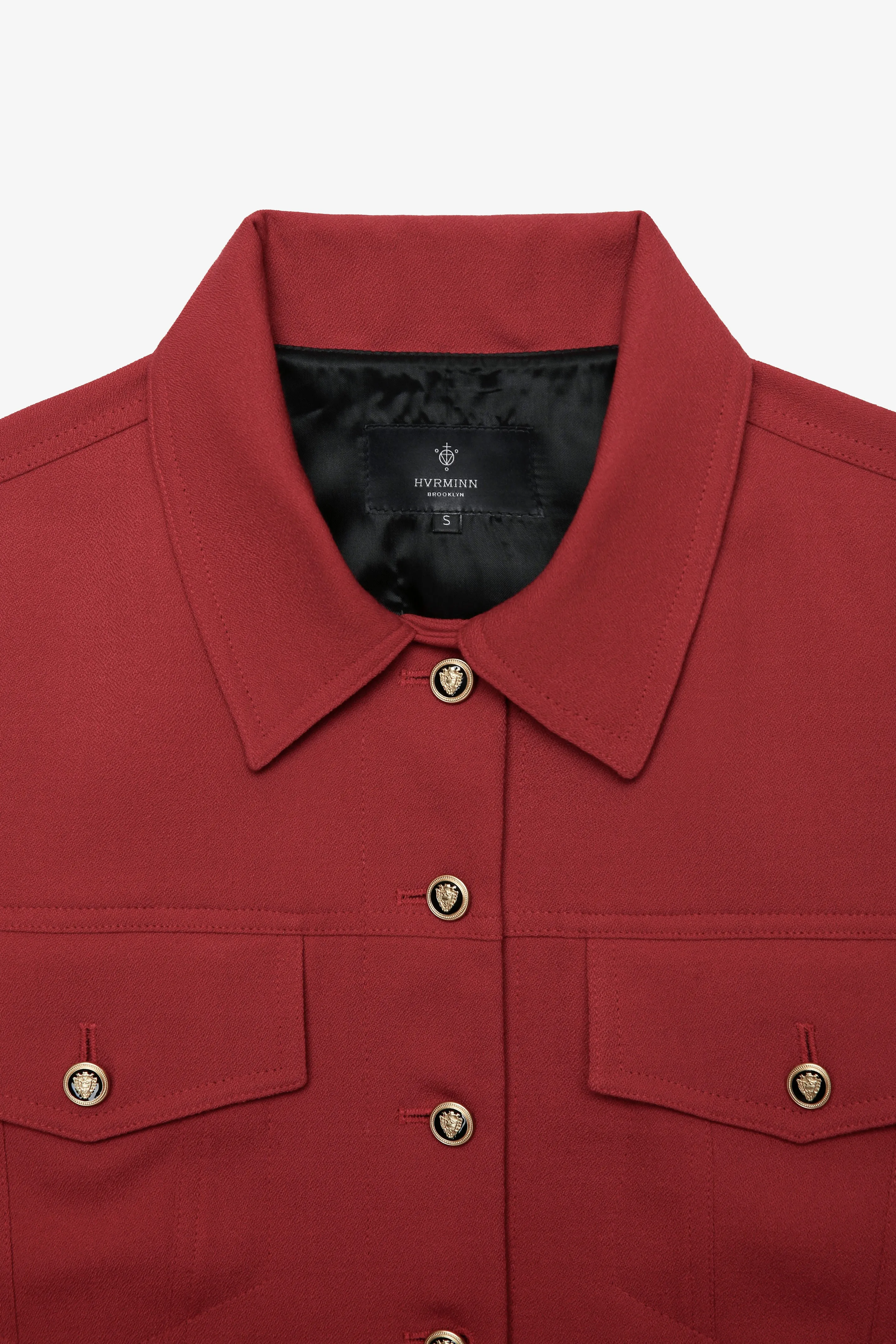 LIZZIE WOOL CREPE TRUCKER JACKET