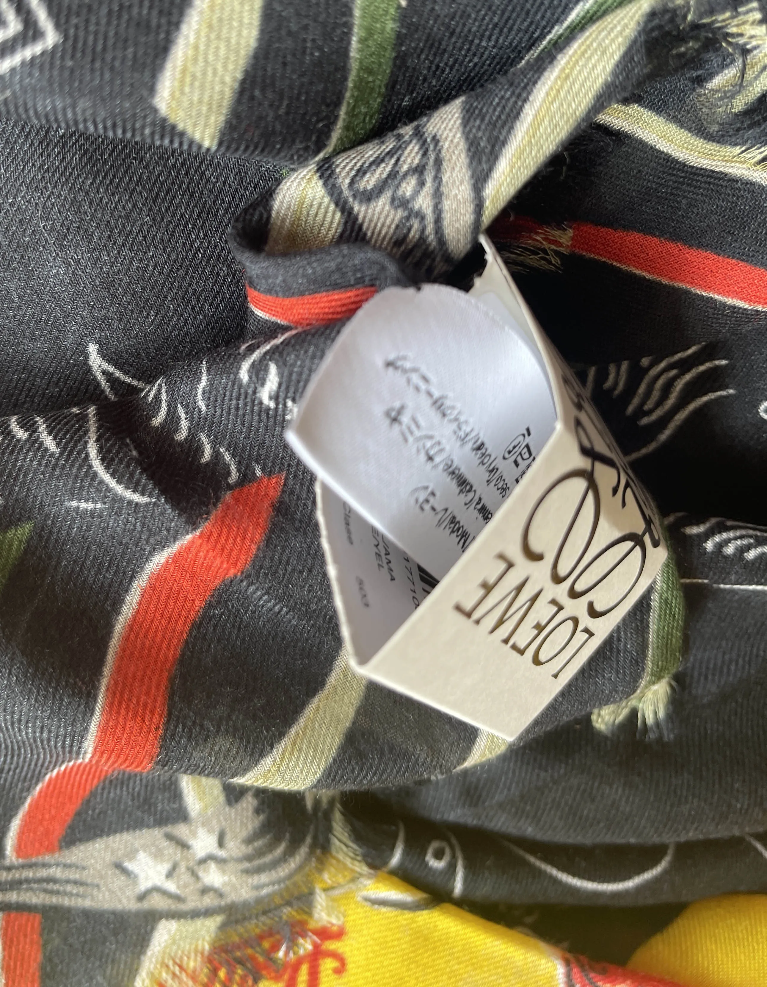 Loewe x Paula's Ibiza Modal & Cashmere 140cm Patchwork Scarf