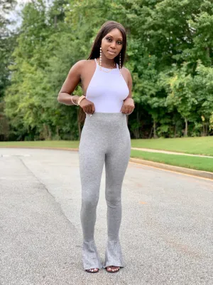 Lola Flare Pants | Heather Gray - FINAL SALE
