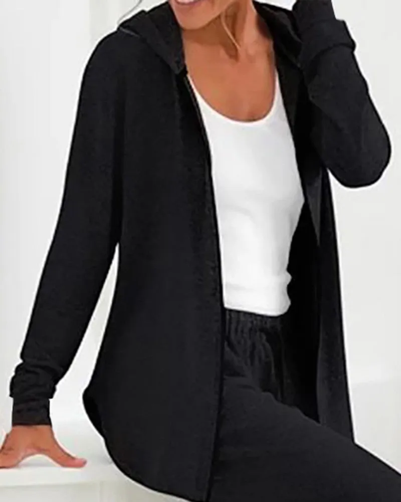 Long Sleeve Hooded Top & Drawstring Pants Set
