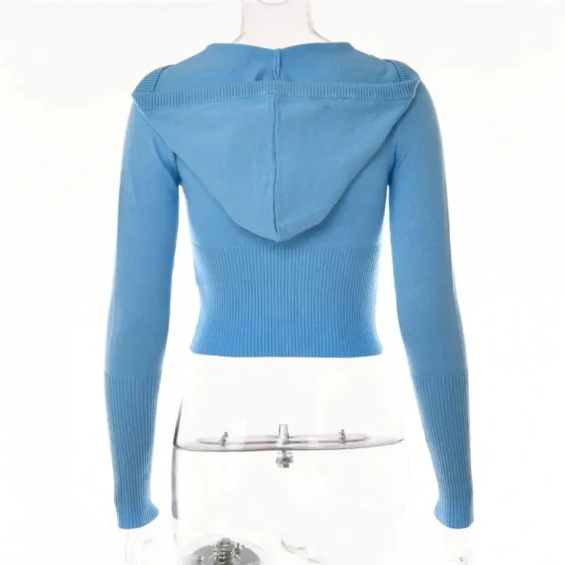 Long Sleeve Zipper Hooded Women Tracksuit