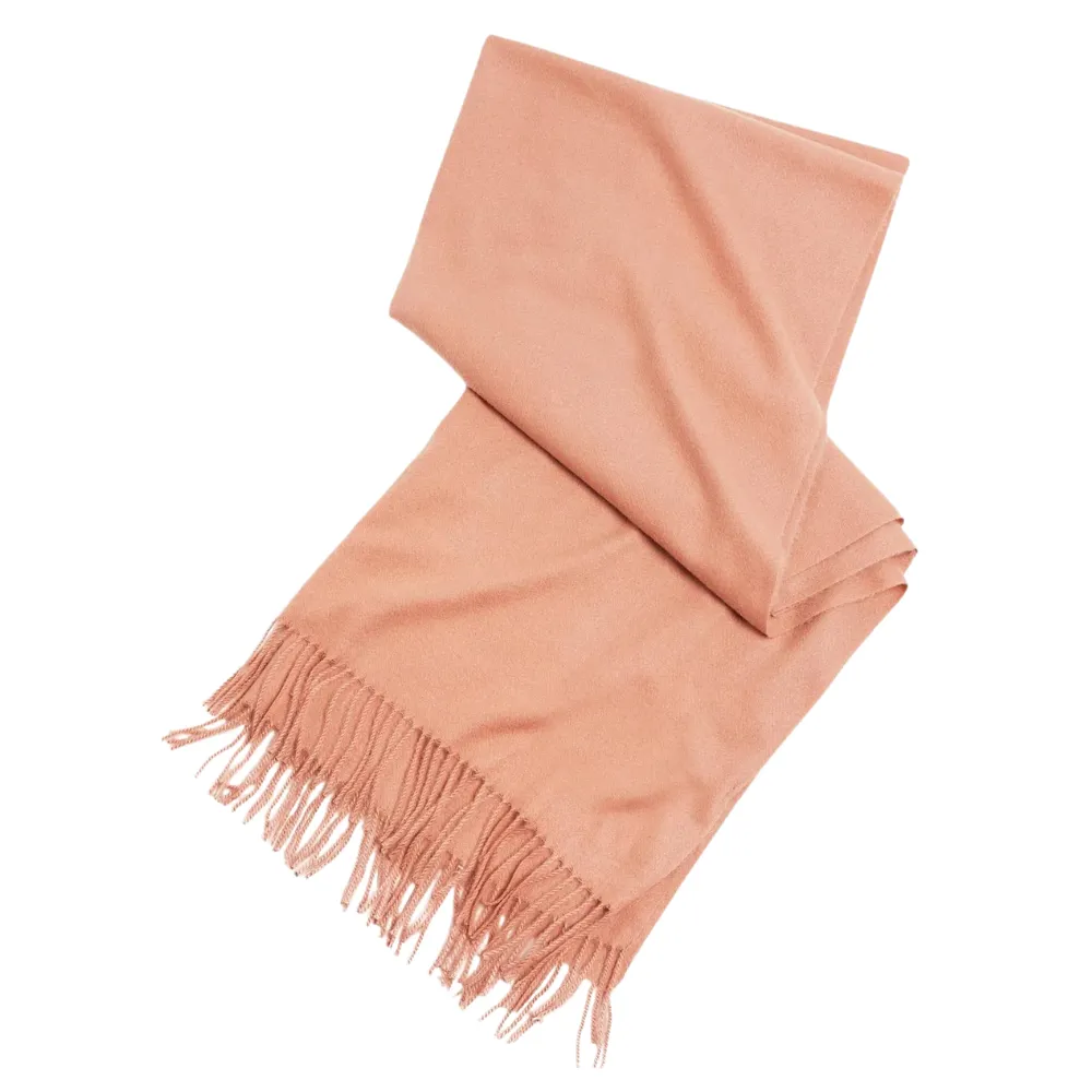 Look by M Soft Basic Indi Peach Cashmere Scarf (Women's)