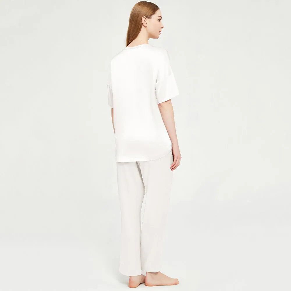 Loose silk pajamas set  100% Mulberry soft comfy Silk sleepwear