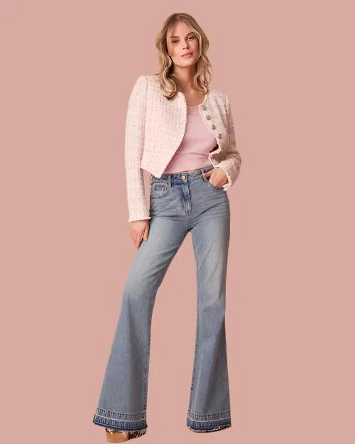 LoveShackFancy| Kala Flare Jeans | Montauk Blue