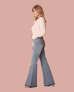 LoveShackFancy| Kala Flare Jeans | Montauk Blue