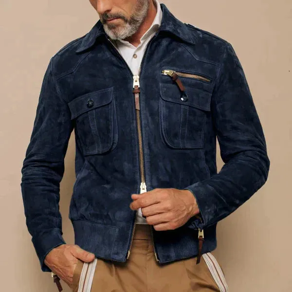 Luca – Premium Suede Trucker Jacket for Men