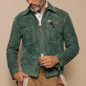 Luca – Premium Suede Trucker Jacket for Men