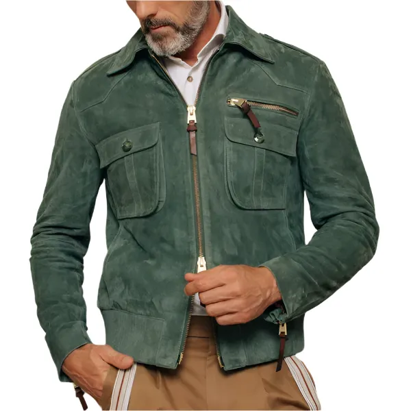 Luca – Premium Suede Trucker Jacket for Men